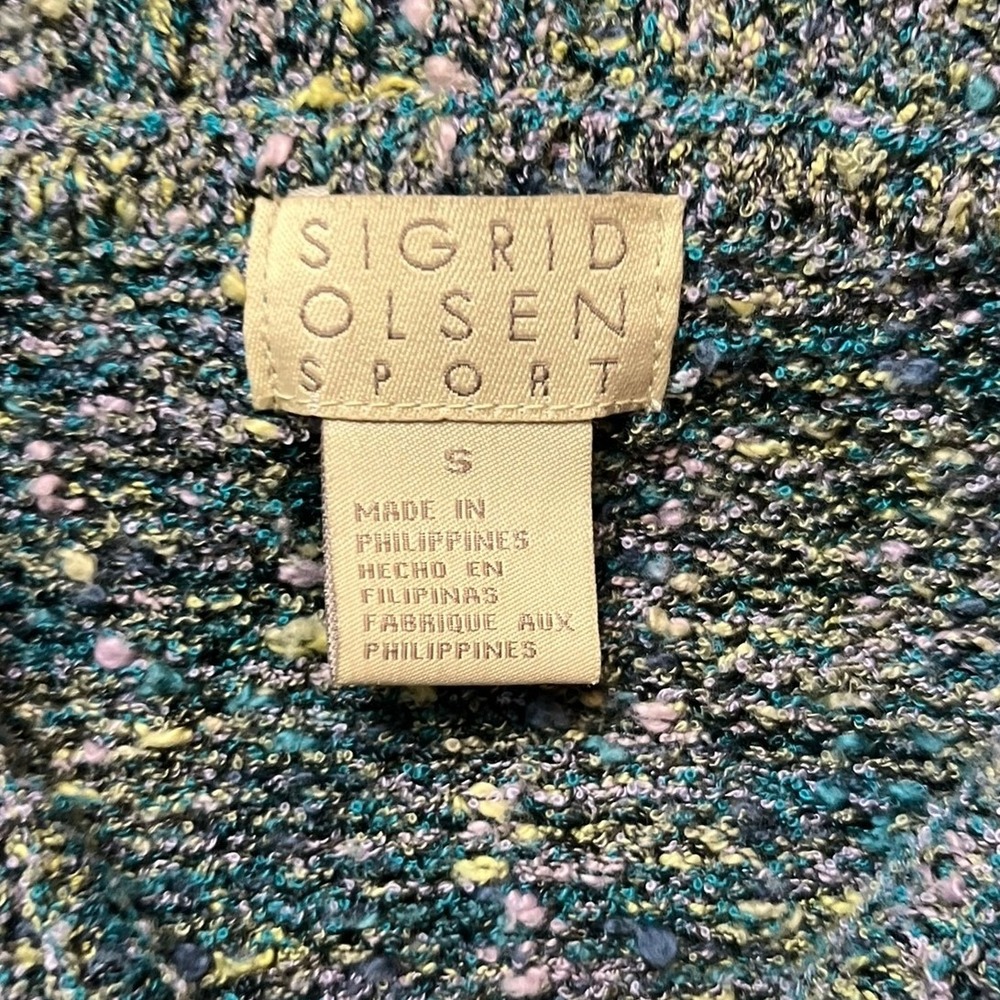 Sigrid Olsen Sport Marled Knit Cardigan Sweater Small Cottagecore Grandmacore - Picture 3 of 7